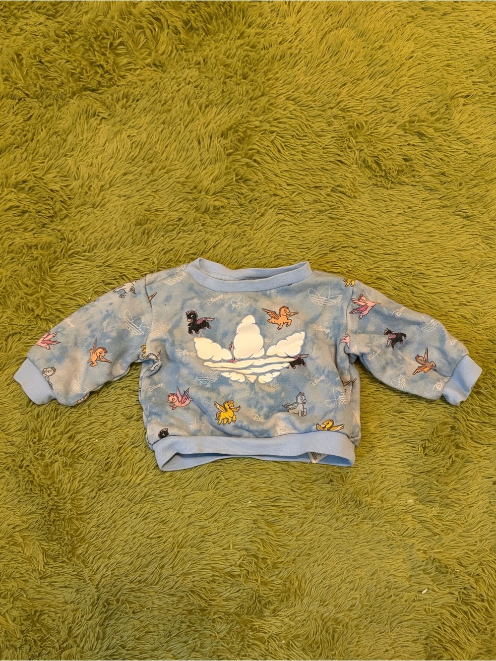 adidas Originals Light Blue Baby Pullover with Flying Unicorns